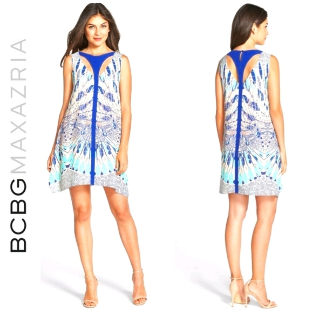 BCBGMazAzria Amelia Georgette Cut Out Dress